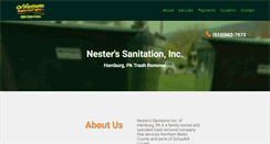 Desktop Screenshot of nesterssanitation.com
